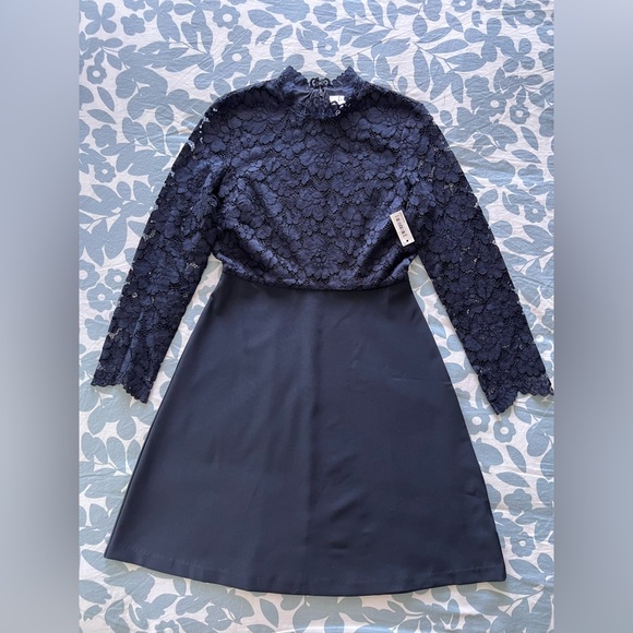 Lark & Ro Midnight Lace Dress - Picture 1 of 6